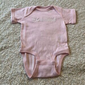Oklahoma Infant Bodysuit 6 Months Pink Unisex by Frankie Jean
